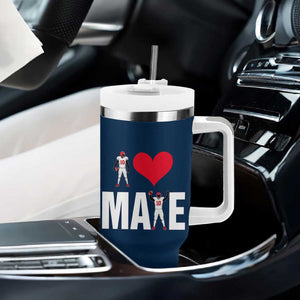 I Love Maye Red Heart Tumbler With Handle Football Fan Celebration TS02 Print Your Wear
