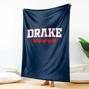 I Heart Drake Red Love Hearts Throw Blanket Football Fan Celebration TS02 Print Your Wear