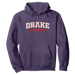 I Heart Drake Red Love Hearts Hoodie Football Fan Celebration TS02 Purple Print Your Wear