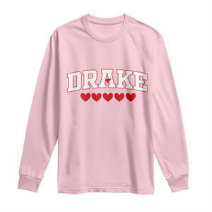 I Heart Drake Red Love Hearts Long Sleeve Shirt Football Fan Celebration TS02 Light Pink Print Your Wear