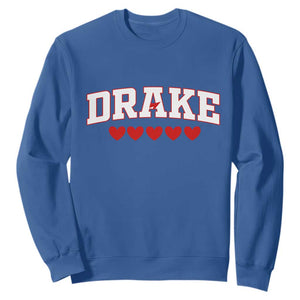 I Heart Drake Red Love Hearts Sweatshirt Football Fan Celebration TS02 Royal Blue Print Your Wear