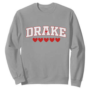 I Heart Drake Red Love Hearts Sweatshirt Football Fan Celebration TS02 Sport Gray Print Your Wear