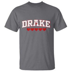 I Heart Drake Red Love Hearts T Shirt Football Fan Celebration TS02 Charcoal Print Your Wear