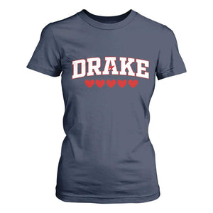 I Heart Drake Red Love Hearts T Shirt For Women Football Fan Celebration TS02 Navy Print Your Wear