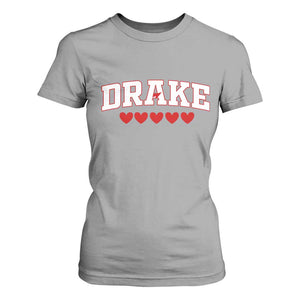 I Heart Drake Red Love Hearts T Shirt For Women Football Fan Celebration TS02 Sport Gray Print Your Wear