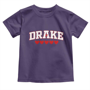 I Heart Drake Red Love Hearts Toddler T Shirt Football Fan Celebration TS02 Purple Print Your Wear