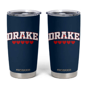 I Heart Drake Red Love Hearts Tumbler Cup Football Fan Celebration TS02 Navy Print Your Wear