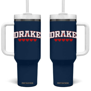 I Heart Drake Red Love Hearts Tumbler With Handle Football Fan Celebration TS02 One Size: 40 oz Navy Print Your Wear