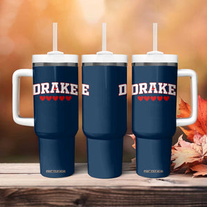 I Heart Drake Red Love Hearts Tumbler With Handle Football Fan Celebration TS02 Print Your Wear