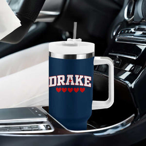 I Heart Drake Red Love Hearts Tumbler With Handle Football Fan Celebration TS02 Print Your Wear