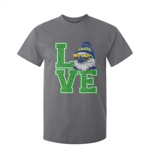 Seattle LOVE Hawk Graphic T Shirt For Kid Blue and Green Game Day Sports Fan TS02 Charcoal Print Your Wear