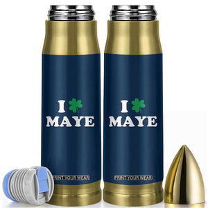I Shamrock Maye Bullet Tumbler St. Patrick’s Day Sports Fan Irish Twist TS02 Navy Print Your Wear