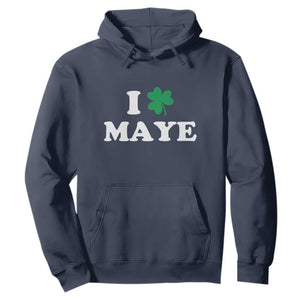 I Shamrock Maye Hoodie St. Patrick’s Day Sports Fan Irish Twist TS02 Navy Print Your Wear