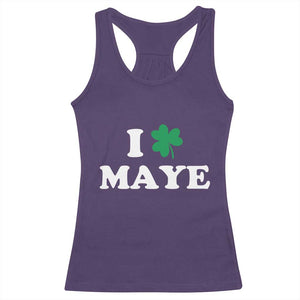 I Shamrock Maye Racerback Tank Top St. Patrick’s Day Sports Fan Irish Twist TS02 Purple Print Your Wear