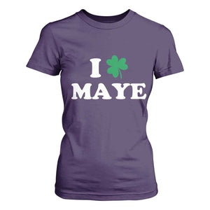 I Shamrock Maye T Shirt For Women St. Patrick’s Day Sports Fan Irish Twist TS02 Purple Print Your Wear