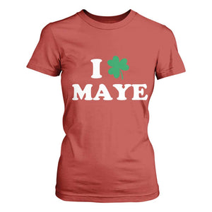 I Shamrock Maye T Shirt For Women St. Patrick’s Day Sports Fan Irish Twist TS02 Red Print Your Wear