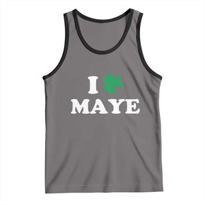 I Shamrock Maye Tank Top St. Patrick’s Day Sports Fan Irish Twist TS02 Deep Heather Black Print Your Wear