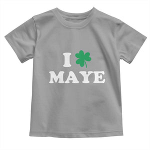 I Shamrock Maye Toddler T Shirt St. Patrick’s Day Sports Fan Irish Twist TS02 Sport Gray Print Your Wear