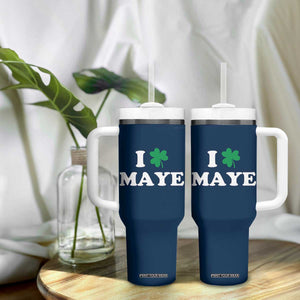 I Shamrock Maye Tumbler With Handle St. Patrick’s Day Sports Fan Irish Twist TS02 Print Your Wear