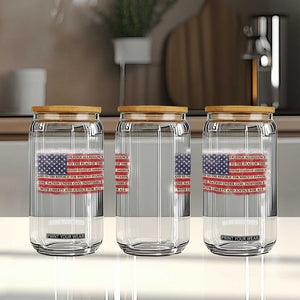 Pledge of Allegiance USA Flag Vintage Patriotic Graphic Glass Can One Nation Under God Liberty and Justice for All TS02 Print Your Wear