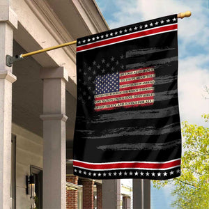 Pledge of Allegiance USA Flag Vintage Patriotic Graphic Patriotic Garden Flag One Nation Under God Liberty and Justice for All TS02 Distressed Black Red Print Your Wear