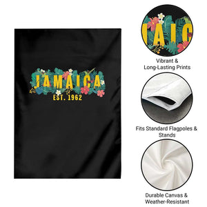 Jamaica Est 1962 Tropical Independence Garden Flag Doctor Bird and Hibiscus Botanical Travel Souvenir TS02 Print Your Wear