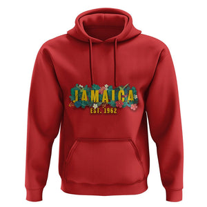 Jamaica Est 1962 Jamaican Flower Bird Travel Souvenir Hoodie TS02 Red Print Your Wear