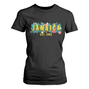 Jamaica Est 1962 Tropical Independence T Shirt For Women Doctor Bird and Hibiscus Botanical Travel Souvenir TS02 Black Print Your Wear