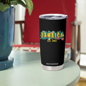 Jamaica Est 1962 Tropical Independence Tumbler Cup Doctor Bird and Hibiscus Botanical Travel Souvenir TS02 Print Your Wear
