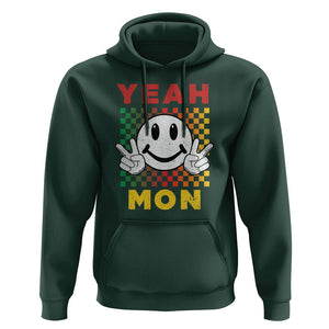 Yeah Mon Funny Caribbean Jamaican No Problem Jamaica Reggae Hoodie TS02 Dark Forest Green Print Your Wear