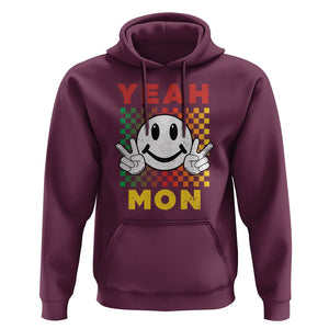 Yeah Mon Funny Caribbean Jamaican No Problem Jamaica Reggae Hoodie TS02 Maroon Print Your Wear