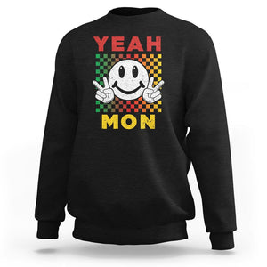 Yeah Mon Funny Caribbean Jamaican No Problem Jamaica Reggae Sweatshirt TS02 Black Print Your Wear