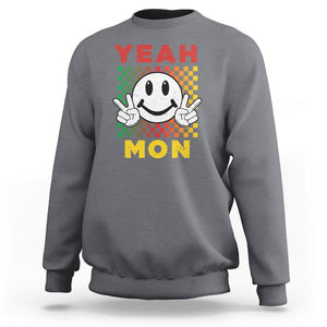 Yeah Mon Funny Caribbean Jamaican No Problem Jamaica Reggae Sweatshirt TS02 Charcoal Print Your Wear