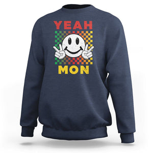 Yeah Mon Funny Caribbean Jamaican No Problem Jamaica Reggae Sweatshirt TS02 Navy Print Your Wear