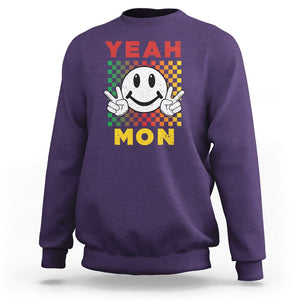 Yeah Mon Funny Caribbean Jamaican No Problem Jamaica Reggae Sweatshirt TS02 Purple Print Your Wear