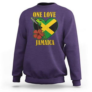 One Love Jamaica Flag Jamaican Caribbean Love Jamaica Reggae Sweatshirt TS02 Purple Print Your Wear