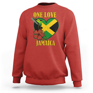 One Love Jamaica Flag Jamaican Caribbean Love Jamaica Reggae Sweatshirt TS02 Red Print Your Wear