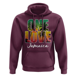 One Love Jamaica Jamaican Caribbean Vacation Jamaica Reggae Hoodie TS02 Maroon Print Your Wear
