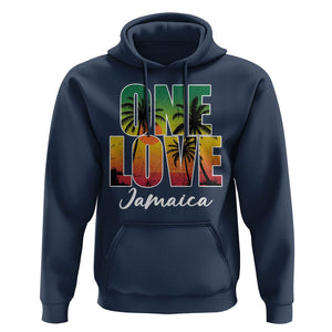 One Love Jamaica Jamaican Caribbean Vacation Jamaica Reggae Hoodie TS02 Navy Print Your Wear
