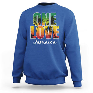 One Love Jamaica Jamaican Caribbean Vacation Jamaica Reggae Sweatshirt TS02 Royal Blue Print Your Wear