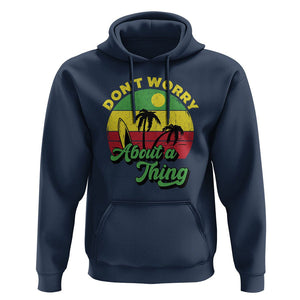 Don't Worry About A Thing Retro Caribbean Jamaica Reggae Hoodie TS02 Navy Print Your Wear