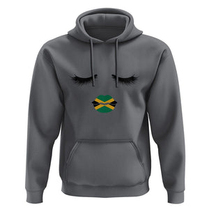 Jamaican Black Girls Eyelashes Lips Jamaica Flag Womens Hoodie TS02 Charcoal Print Your Wear