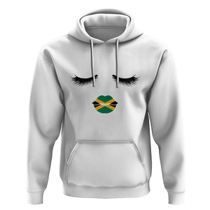 Jamaican Black Girls Eyelashes Lips Jamaica Flag Womens Hoodie TS02 White Print Your Wear