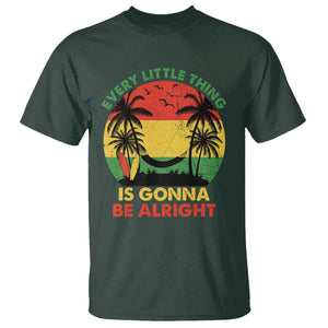 Every Little Thing Is Gonna Be Alright Retro Jamaica Reggae T Shirt TS02 Dark Forest Green Printyourwear