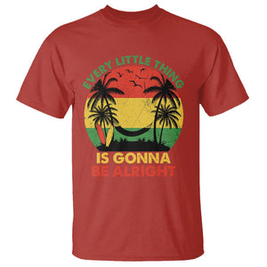 Every Little Thing Is Gonna Be Alright Retro Jamaica Reggae T Shirt TS02 Red Printyourwear