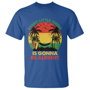Every Little Thing Is Gonna Be Alright Retro Jamaica Reggae T Shirt TS02 Royal Blue Printyourwear