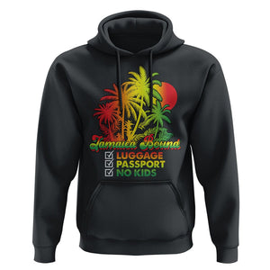 Jamaica Travel Luggage Passport No Kids Jamaican Reggae Hoodie TS02 Black Print Your Wear