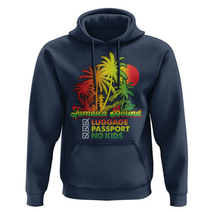 Jamaica Travel Luggage Passport No Kids Jamaican Reggae Hoodie TS02 Navy Print Your Wear