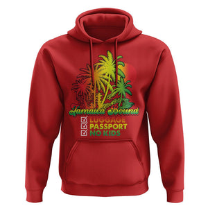 Jamaica Travel Luggage Passport No Kids Jamaican Reggae Hoodie TS02 Red Print Your Wear