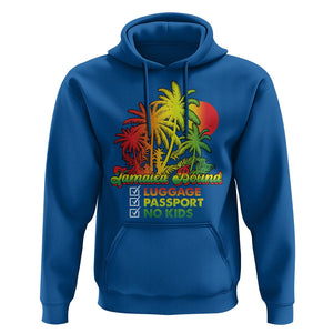 Jamaica Travel Luggage Passport No Kids Jamaican Reggae Hoodie TS02 Royal Blue Print Your Wear